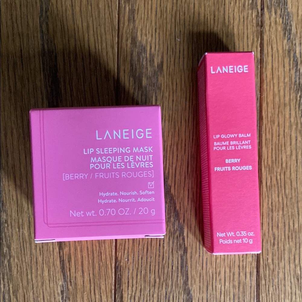 LANEIGE Lip Sleeping Mask and Glowy Balm Set - Berry